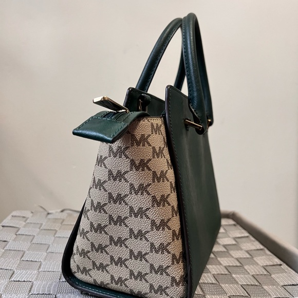 Michael Kors- Dark Green Satchel Purse - Picture 3 of 7